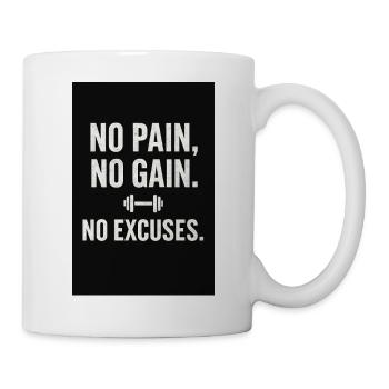 Dicton motivant Entraînement de fitness - Mug blanc - blanc - Droite
