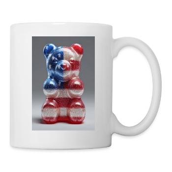 Drapeau américain Gummy Bear - Mug blanc - blanc - Droite