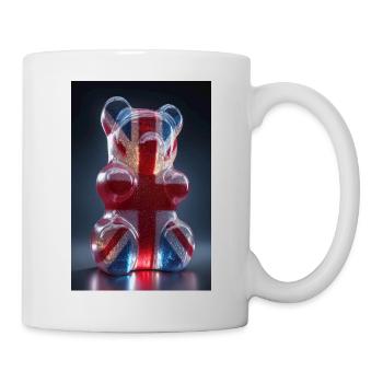 Ours gommeux Union Jack - Mug blanc - blanc - Droite
