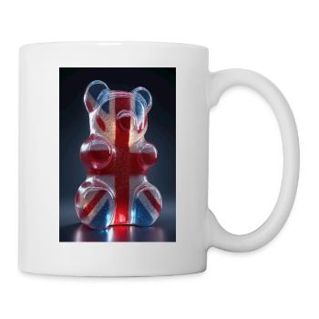 Gummibärchen mit britischer Flagge - Tasse - Weiß - Rechts