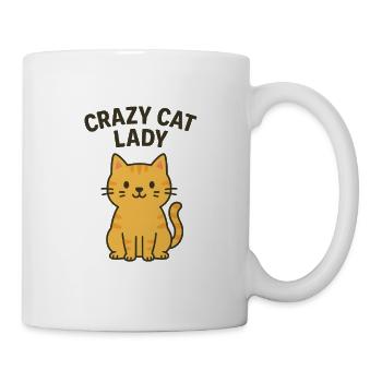 Illustration de dame chat folle - Mug blanc - blanc - Droite