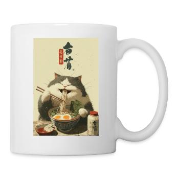 Happy Cat Loves Ramen - Mug - white - Right