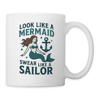Dicton de sirène pour les fans - Mug blanc - blanc - Droite