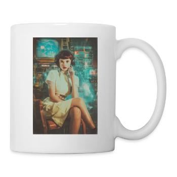 Retro Sci-Fi Operator - Mug - white - Right