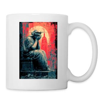 Weinende Freiheitsstatue - Tasse - Weiß - Rechts