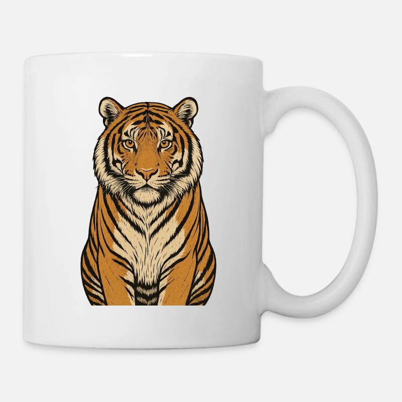 Wild Tiger Gaze - Mug - white