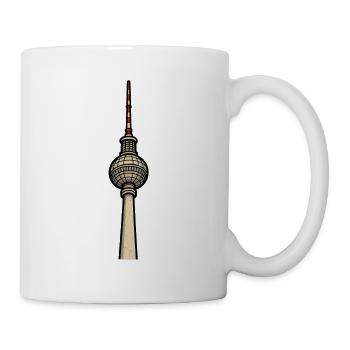 Berliner Fernsehturm Illustration - Tasse - Weiß - Rechts