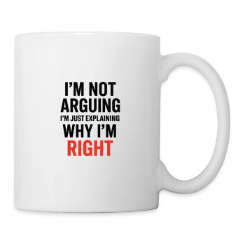 Je ne fais pas d’arguments Texte - Mug blanc - blanc - Droite