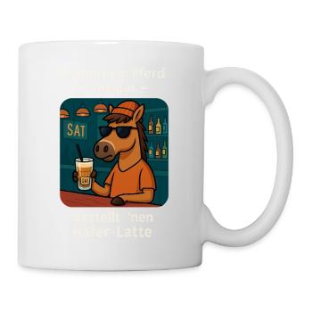 Horse in Bar Oat Latte - Mug - white - Right