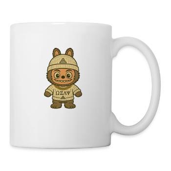 Bear cuddly toy with streetwear style - Mug - white - Right
