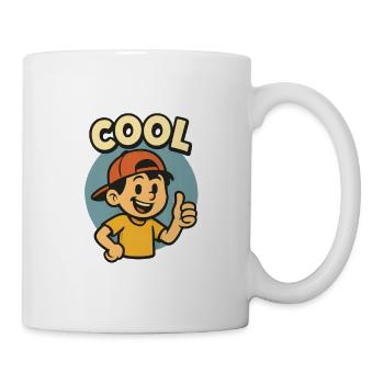 Casual youth cartoon with - Mug - white - Right