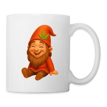 Knuffiger Zwerg goldig lachend - Tasse - Weiß - Rechts