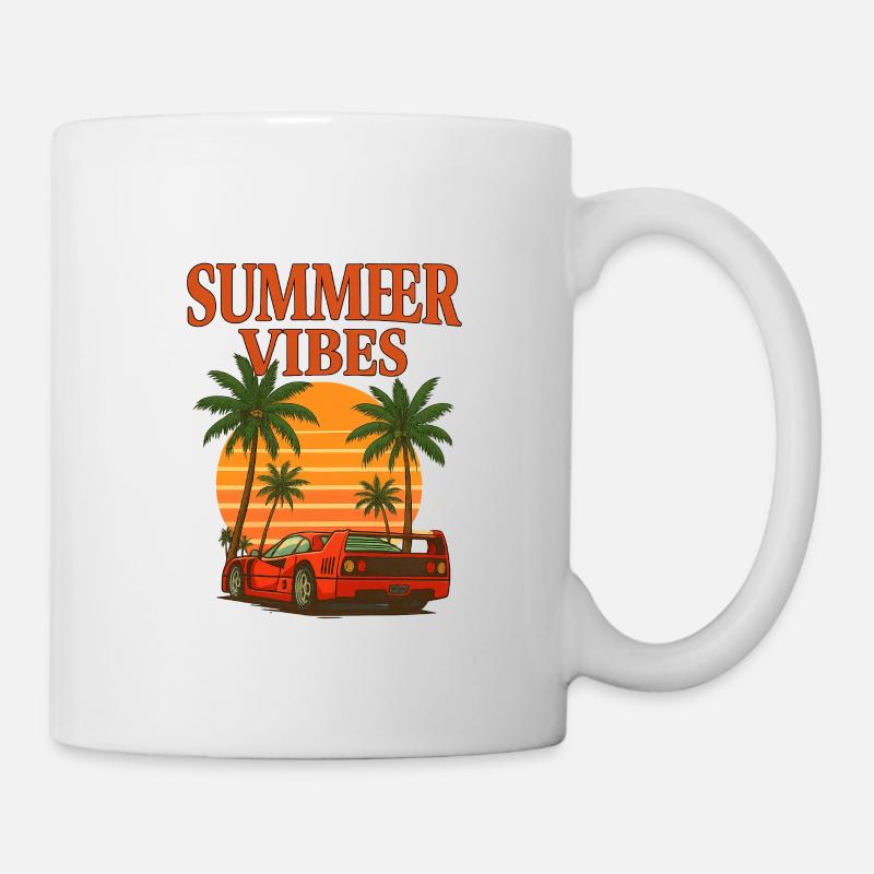 Summer Vibes - Dream Car  - Tasse - Weiß