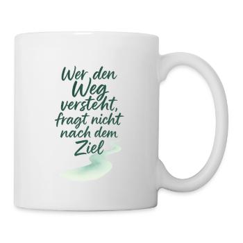 Motivierendes Zitat mit Wasserwegelementen - Tasse - Weiß - Rechts