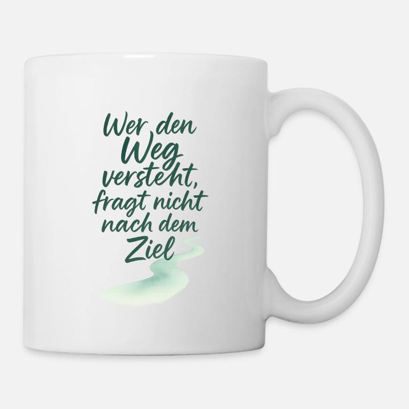 Citation motivante avec des éléments de voie navigable - Mug blanc - blanc