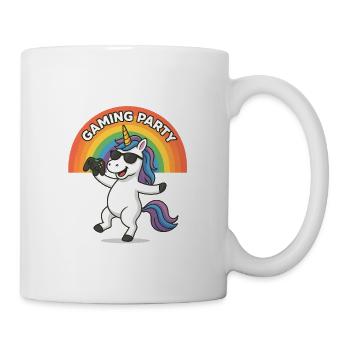 Conception de fête de jeu de licorne - Mug blanc - blanc - Droite