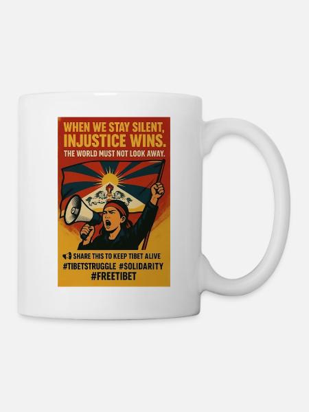 Volksaufstand in Tibet - Tasse - Weiß