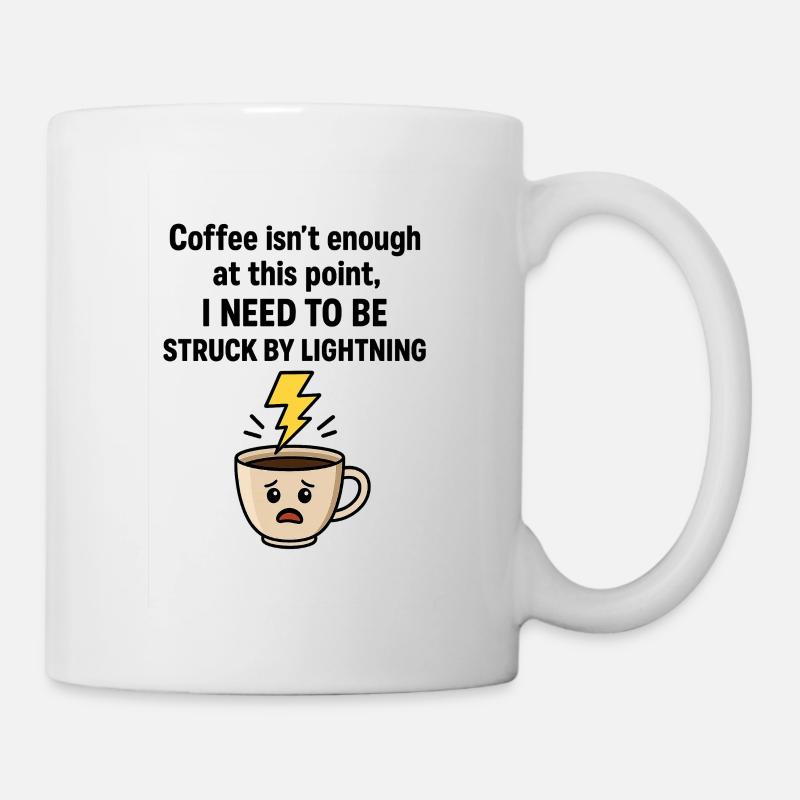 Illustration surréaliste de corbeau de café - Mug blanc - blanc
