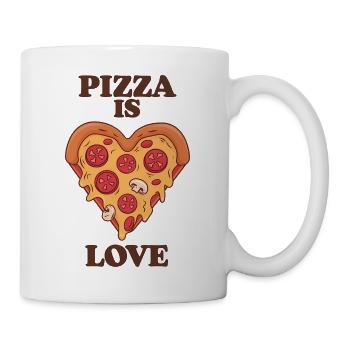 Pizza ist Liebe Zitat - Tasse - Weiß - Rechts