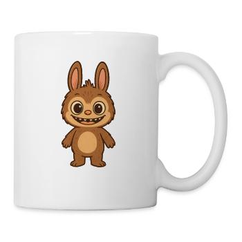 Niedliches Teddybär Kaninchen Vielseitiges Muster - Tasse - Weiß - Rechts