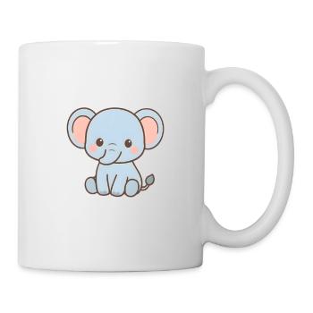 Charmanter Elefant Teddybär Design - Tasse - Weiß - Rechts