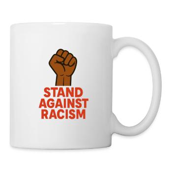 Faust mit Anti-Rassismus-Botschaft stärken - Tasse - Weiß - Rechts
