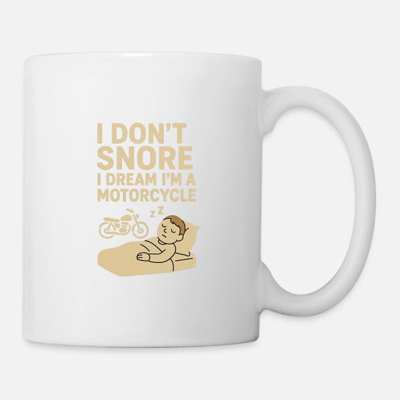 Motorräder schnarchen - Tasse - Weiß
