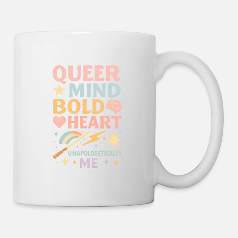 Queer Mind Bold Heart - Tasse - Weiß