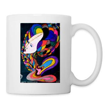 Brightly Colored Mystical Portrait - Mug - white - Right