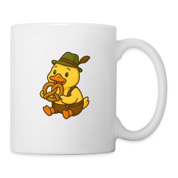Canard mignon en costume traditionnel - Mug blanc - blanc - Droite