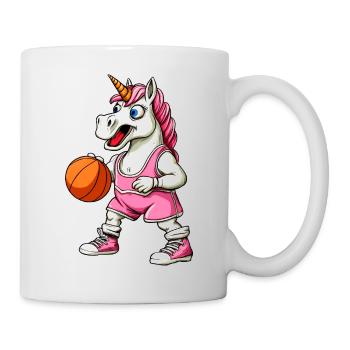 Einhörner Basketball - Tasse - Weiß - Rechts