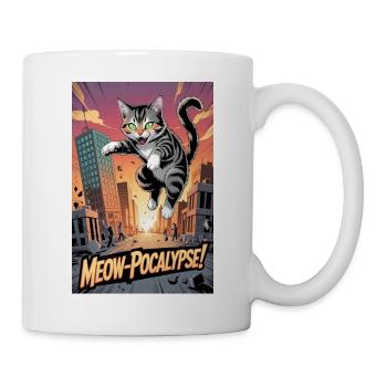 A dynamic anime-style graphic t-shirt design - Tasse - Weiß - Rechts