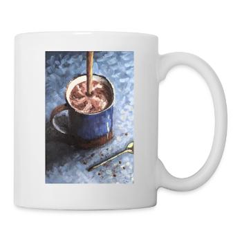 Coffee Choco Mug with Swirling Cocoa Art - Mug - white - Right