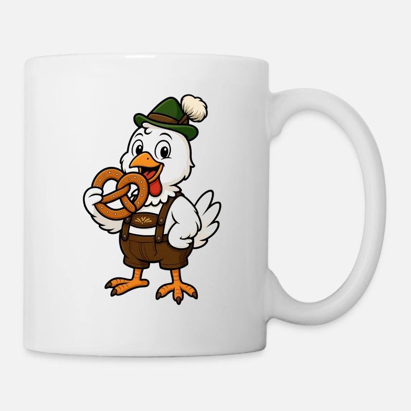 Serviteur bavarois en costume traditionnel - Mug blanc - blanc