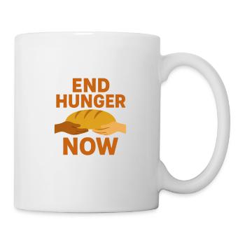 Beende jetzt den Hunger Brot-Symbol - Tasse - Weiß - Rechts