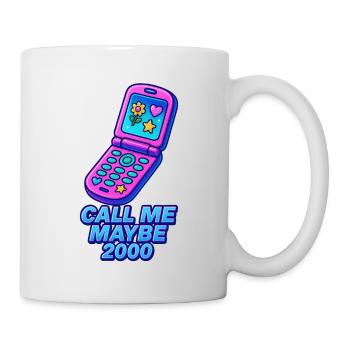 Retro Flip Phone mit Herz und Stern - Tasse - Weiß - Rechts