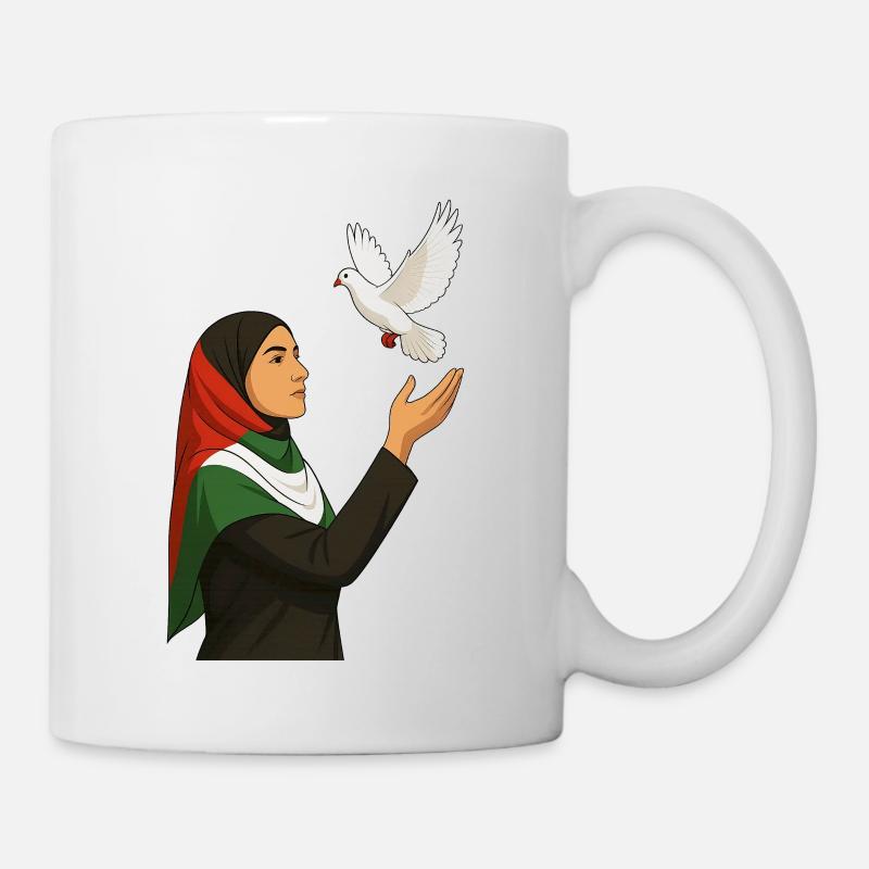 Palästina Friedenstaube - Tasse - Weiß