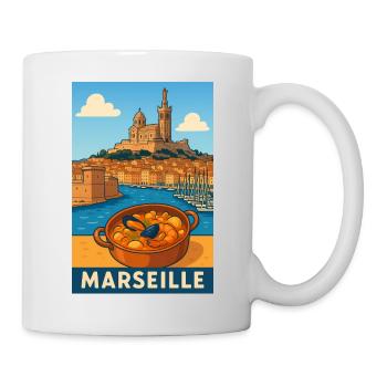 Marseiller Küche in einer ikonischen Landschaft - Tasse - Weiß - Rechts