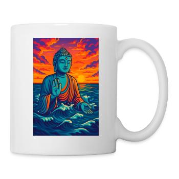 Serene Buddha by Sunset - Mug - white - Right