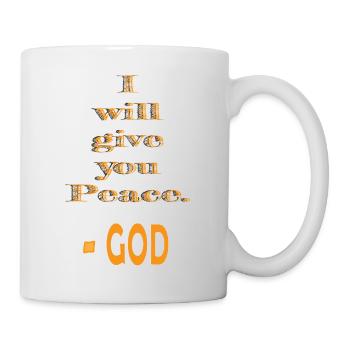 Inspirierender Friede und Glaube Zitat-Design - Tasse - Weiß - Rechts
