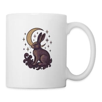 Celestial Hare Mystical Illustration - Mug - white - Right