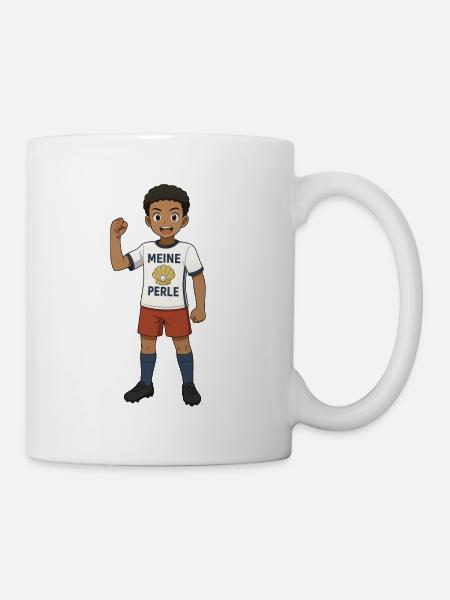 T-shirt enfant à motif perle Football - Mug blanc - blanc