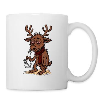 Verrücktes Rentier - Tasse - Weiß - Rechts