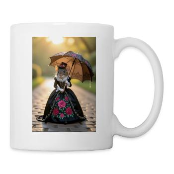 Elegant Mouse in Victorian Dress - Mug - white - Right