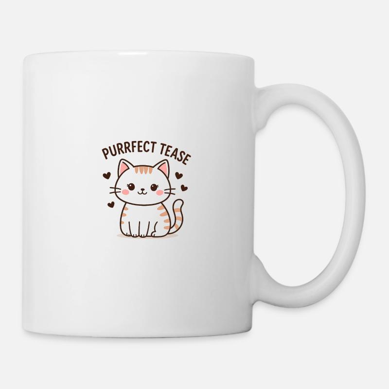 Mignon chat taquiner Slogan - Mug blanc - blanc