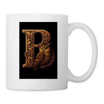 B - Magic Ornament with Owl - Mug - white - Right
