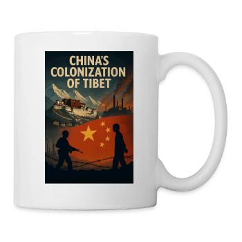 Reflection on the colonization of Tibet - Mug - white - Right