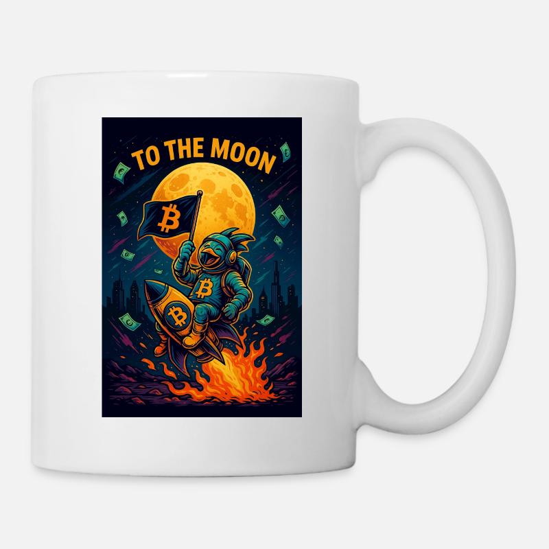 Bitcoin Moonmission Illustration - Mug - white