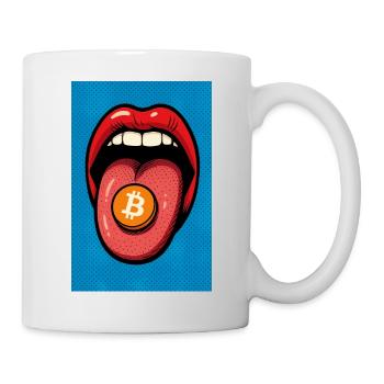 Pop Art Bitcoin Motif - Mug - white - Right