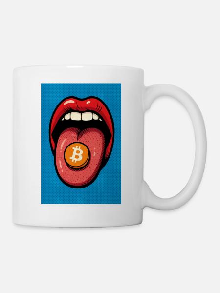 Pop Art Bitcoin Motif - Mug - white